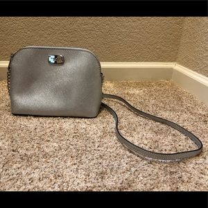 Michael Kors Metallic Silver Cross Body Bag